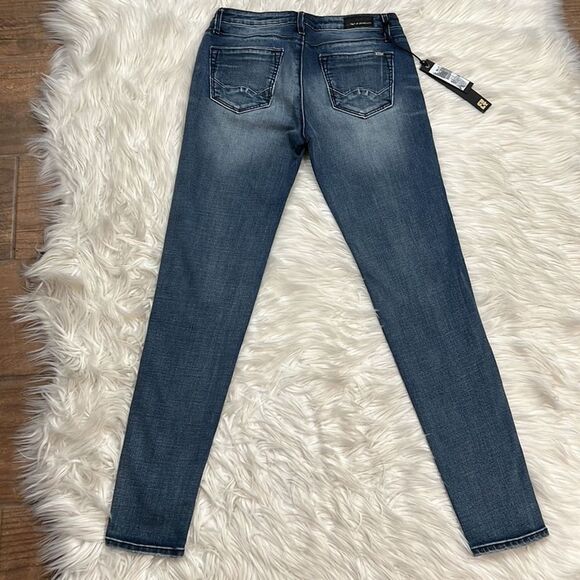 Cult of Individuality Jeans Zen Mid Rise Skinny Fading 77A1-Z44H Embroidered 27 - Picture 9 of 12